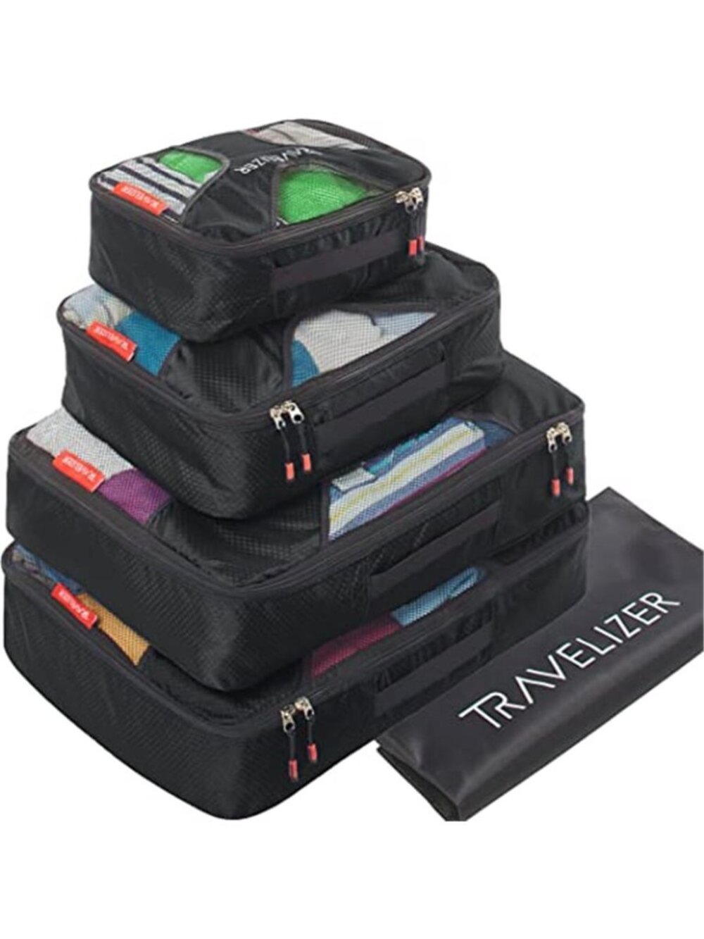 Packing Cubes Travel Organizer Set Luggage Storage Bags Mesh Laundry Shoe Bag